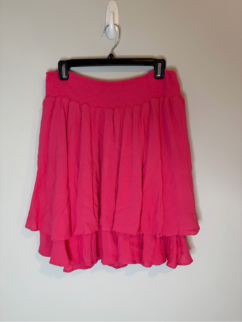 NWT Torrid Honeysuckle Pink Mini Crinkle Gauze Tiered Skirt Size 1X